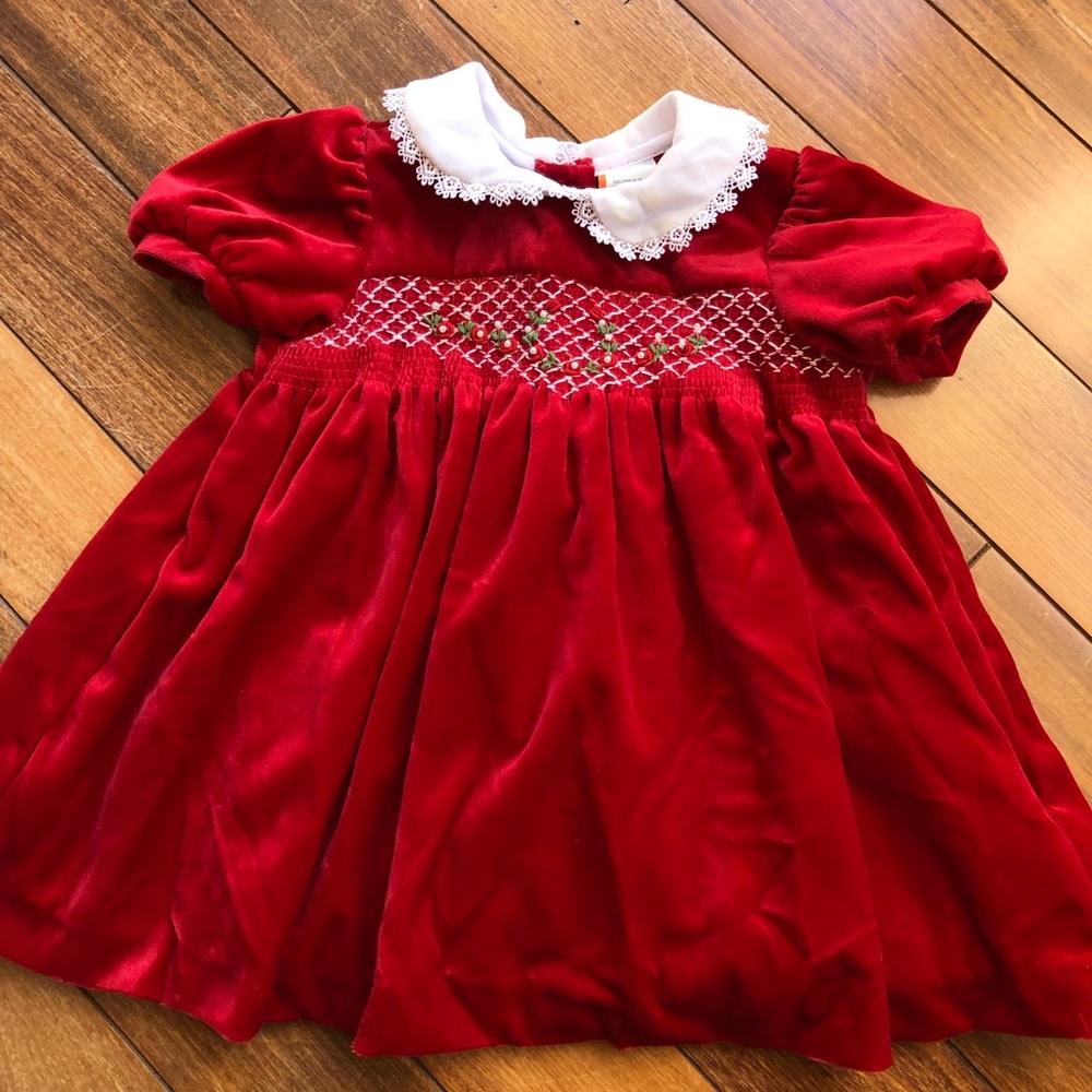 Baby Girl Velvet Christmas Dress